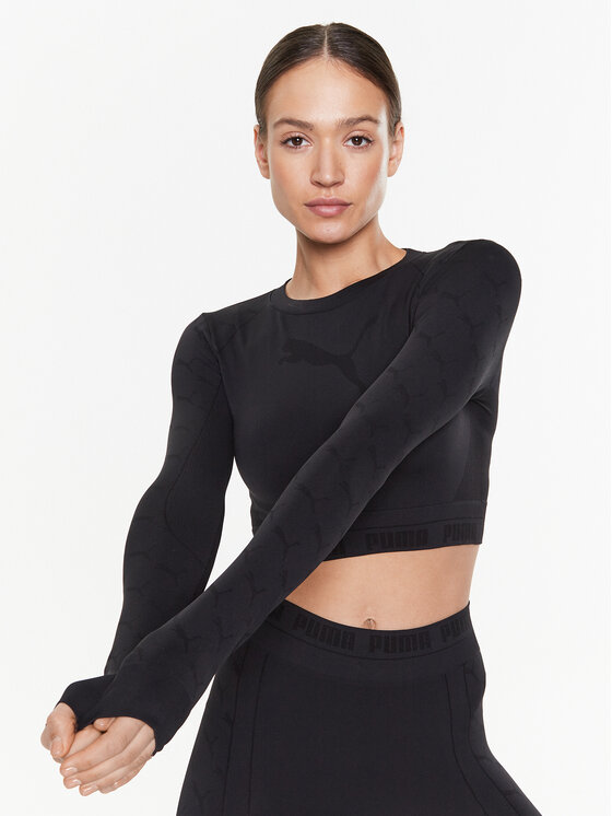 Puma Puma Φανελάκι τεχνικό Evoknit 673092 Μαύρο Slim Fit