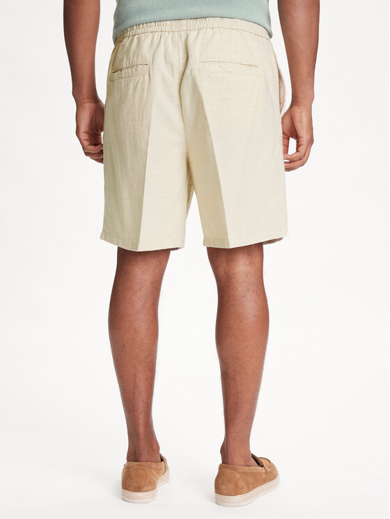 Mustang Mustang Stoffshorts Linen 1016459 Écru Loose Fit
