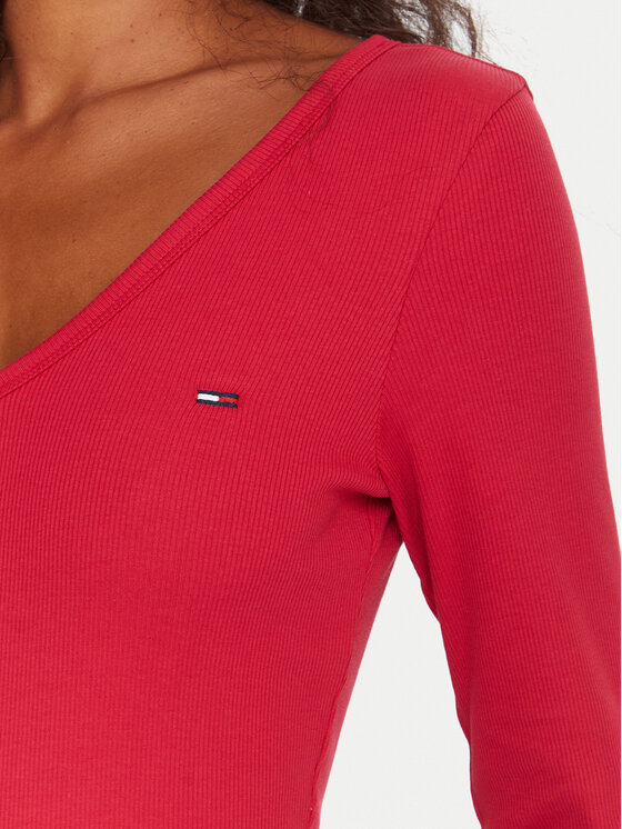 Tommy Jeans Tommy Jeans Блузка Essential DW0DW17990 Рожевий Slim Fit