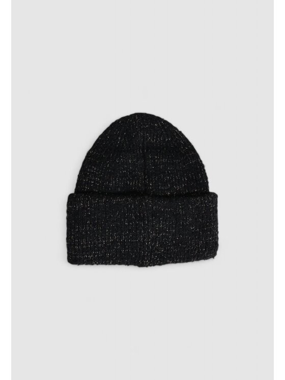 Pieces Pieces Berretto Pcpyron Lurex Hood Noos Bc Nero