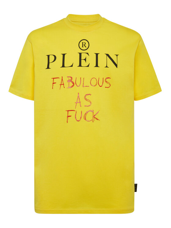 PHILIPP PLEIN PHILIPP PLEIN T-shirt 2833 Giallo Regular Fit