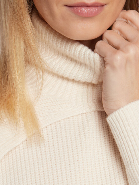 Calvin Klein Calvin Klein Krekls ar augstu apkakli K20K205092 Écru Relaxed Fit