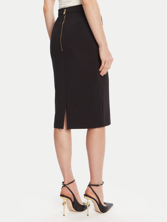 Elisabetta Franchi Elisabetta Franchi Spódnica ołówkowa GO-137-56E2-V320 Czarny Regular Fit