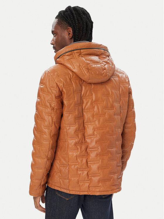 Milestone Milestone Μπουφάν δερμάτινο MS Tamino 631019 60305 Ανοιχτό καφέ Regular Fit