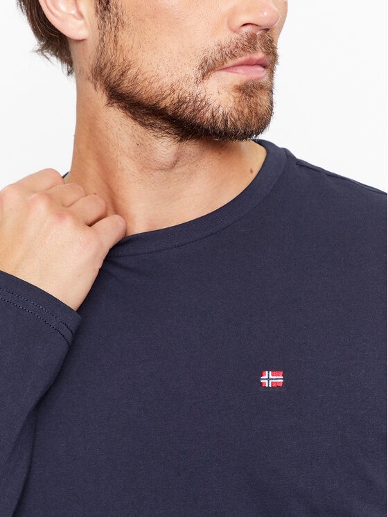 Napapijri Napapijri Longsleeve Salis NP0A4HN7 Granatowy Regular Fit
