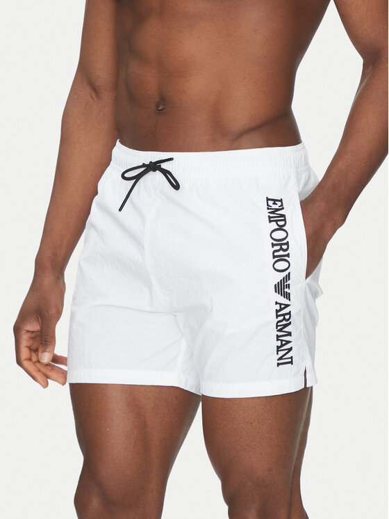 Emporio Armani Underwear Emporio Armani Underwear Pantaloni scurți pentru înot EM000583 AF12330 U0002 Alb Regular Fit