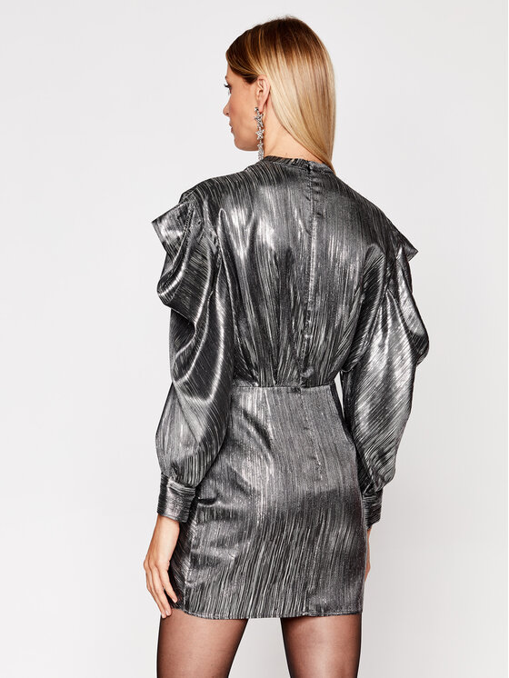 IRO IRO Coctailkleid Odell AN904 Silberfarben Regular Fit