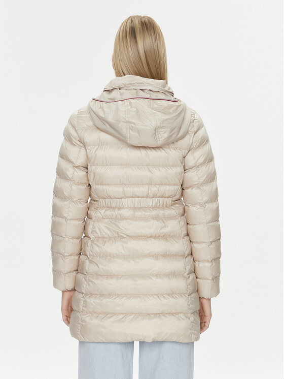 Tommy Hilfiger Tommy Hilfiger Winterjacke Global Stripe WW0WW39221 Écru Regular Fit
