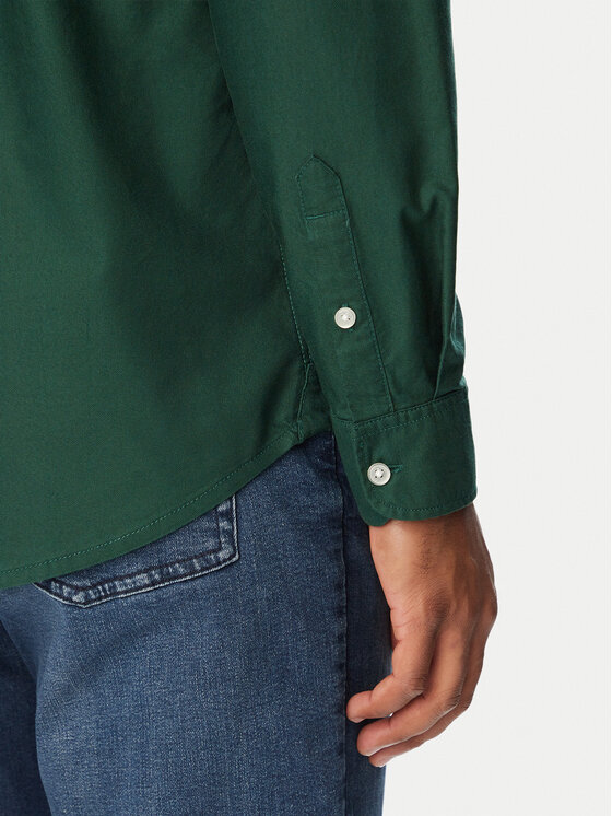 Tommy Jeans Tommy Jeans Риза Oxford DM0DM23711 Тъмнозелен Regular Fit
