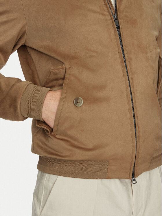 Geox Geox Bunda z imitace kůže Blainey M5520P T3196 F5265 Béžová Regular Fit