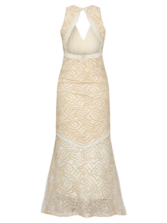 Guess Guess Rochie cocktail W5GT37 KCS90 Bej Slim Fit
