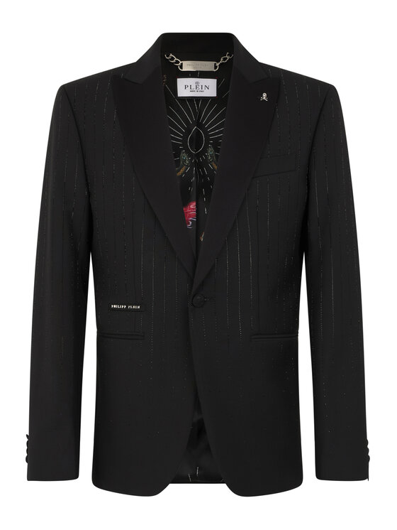 PHILIPP PLEIN PHILIPP PLEIN Marynarka 30730 Czarny Fitted Fit
