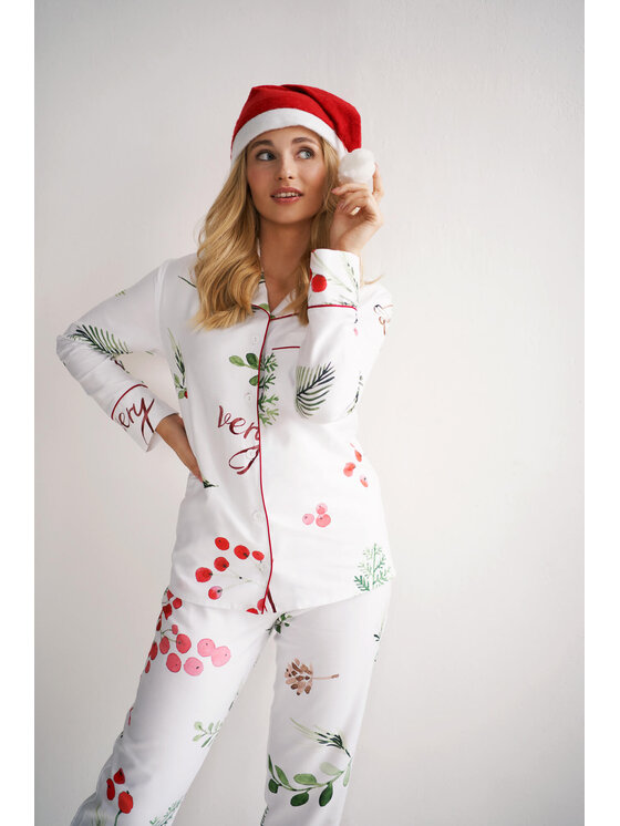 White pocket White pocket Piżama Satynowa Biały Regular Fit