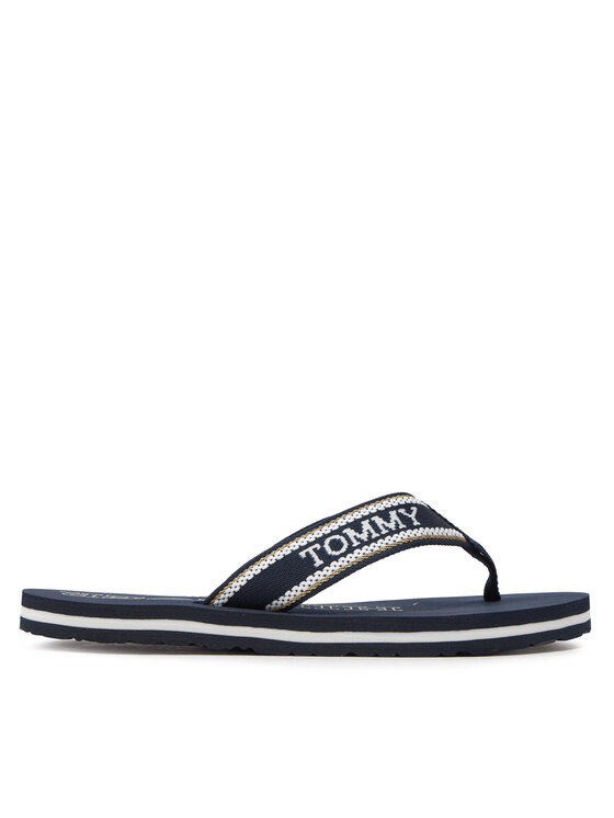 Tommy Hilfiger Tommy Hilfiger Σαγιονάρες Hilfiger Beach Sandal FW0FW07905 Σκούρο μπλε