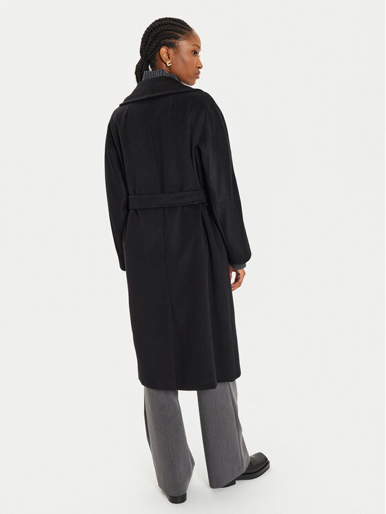 Weekend Max Mara Weekend Max Mara Vuneni kaput Resina 2425016092 Crna Regular Fit