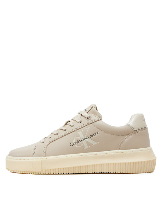 Calvin Klein Jeans Calvin Klein Jeans Tenisice Chunky Cupsole Laceup Lth Ml Mtl YW0YW01476 Écru