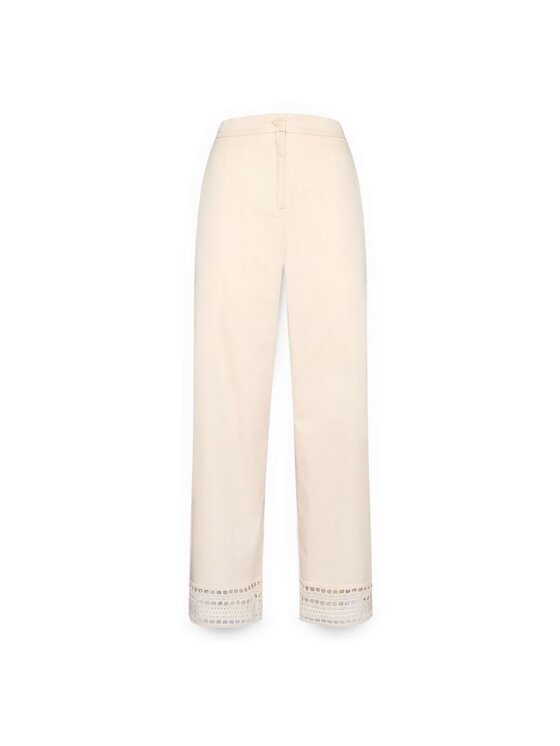 Elena Mirò Elena Mirò Pantaloni di tessuto P008P000456N002 Crema Regular Fit