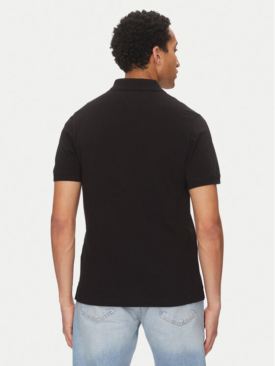 Tommy Jeans Tommy Jeans Polokošile Linear DM0DM20914 Černá Regular Fit
