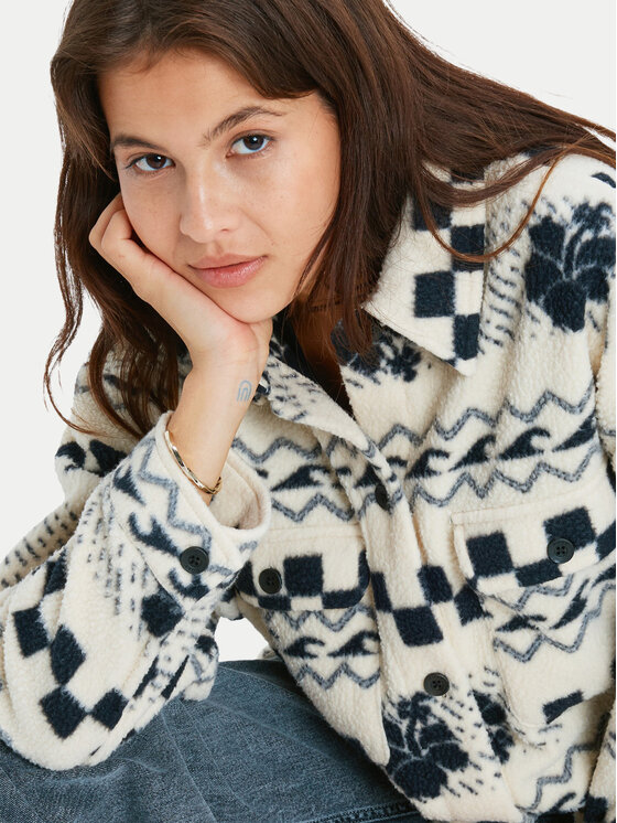 Roxy Roxy Fleece Morning Crush Shacket ERJPF03214 Μπεζ Relaxed Fit