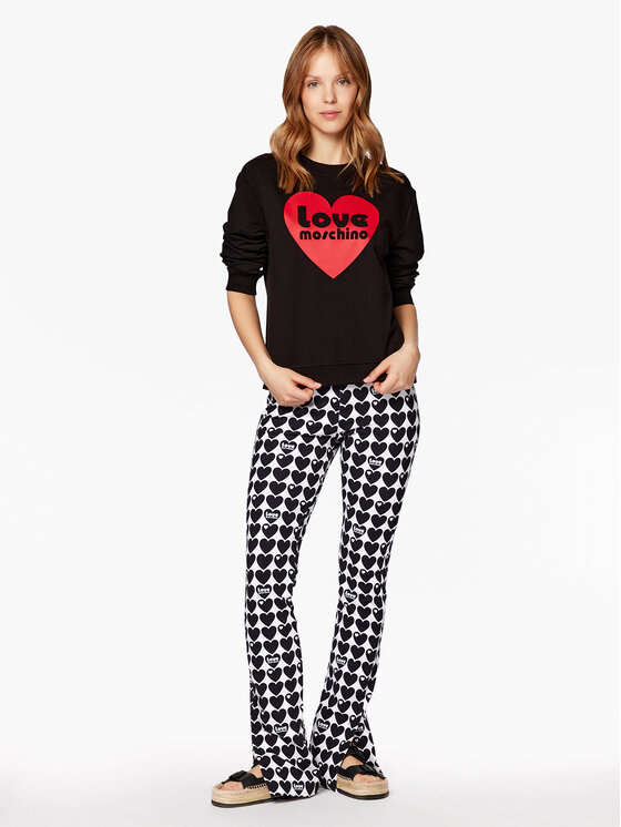 LOVE MOSCHINO LOVE MOSCHINO Sweatshirt W630657E 2246 Schwarz Relaxed Fit