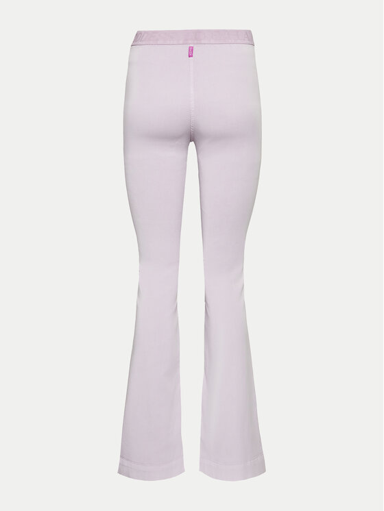 Deha Deha Medžiaginės kelnės D02557 Violetinė Slim Fit