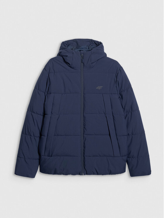 4F 4F Kurtka puchowa URBAN COMMUTER Granatowy Regular Fit