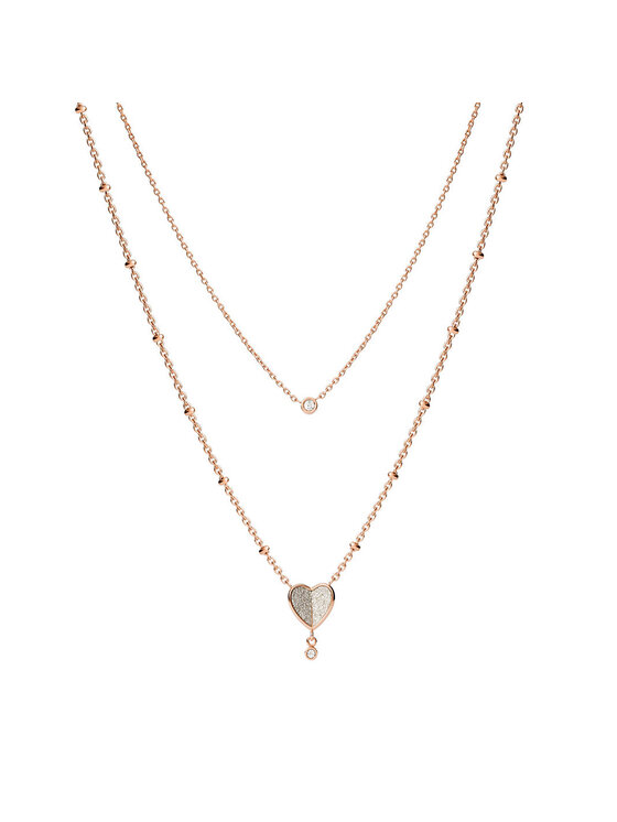 Fossil Fossil Kaklo papuošalas Flutter Hearts JF03648791 Auksinė