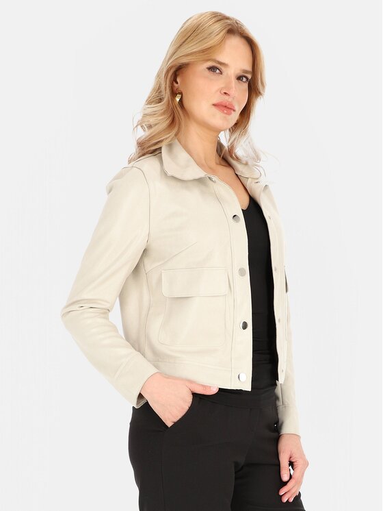 Perso Perso Dámska bunda BLE252676F Sivá Regular Fit