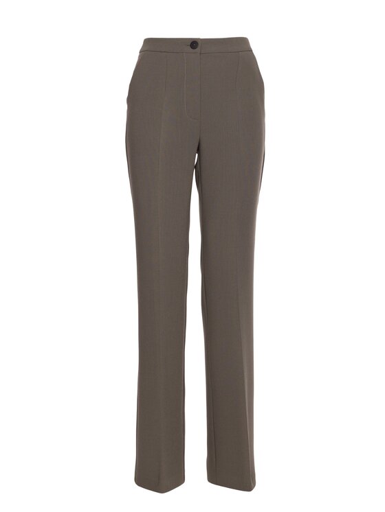 Stylove Stylove Spodnie garniturowe S418 Khaki Wide Leg
