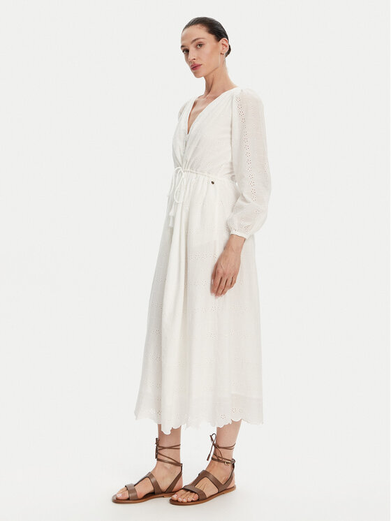 Pepe Jeans Pepe Jeans Letné šaty Deepty PL953693 Biela Regular Fit