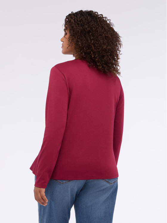 Fiorella Rubino Fiorella Rubino Bluzka G099L008776N036 Bordowy Regular Fit