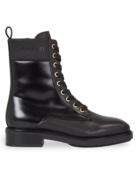 Trappers Calvin Klein Rubber Sole Combat Boot Lg Wl HW0HW01715 Negru