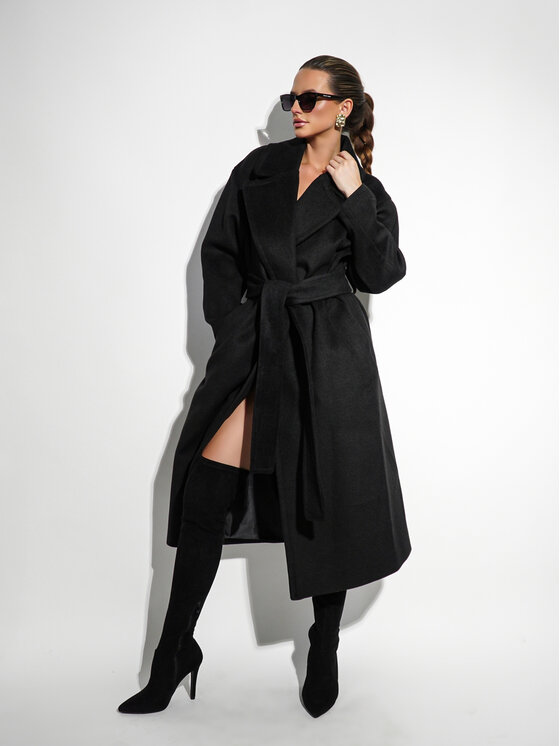 LilaLou LilaLou Prechodný kabát Franky Čierna Regular Fit