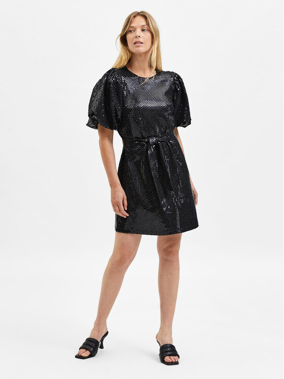 Selected Femme Selected Femme Φόρεμα κοκτέιλ Sandy 16087511 Μαύρο Regular Fit
