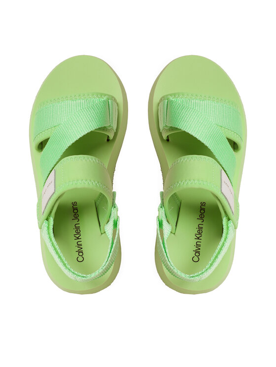 Calvin Klein Jeans Calvin Klein Jeans Sandále Prefresato Sandal Badge YW0YW00967 Zelená