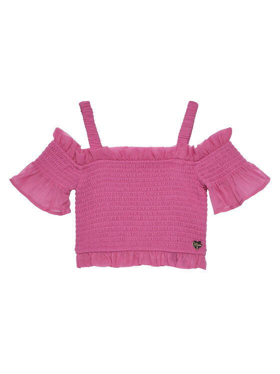 Guess Guess Bluse J5GH02 WA2T0 Rosa Regular Fit
