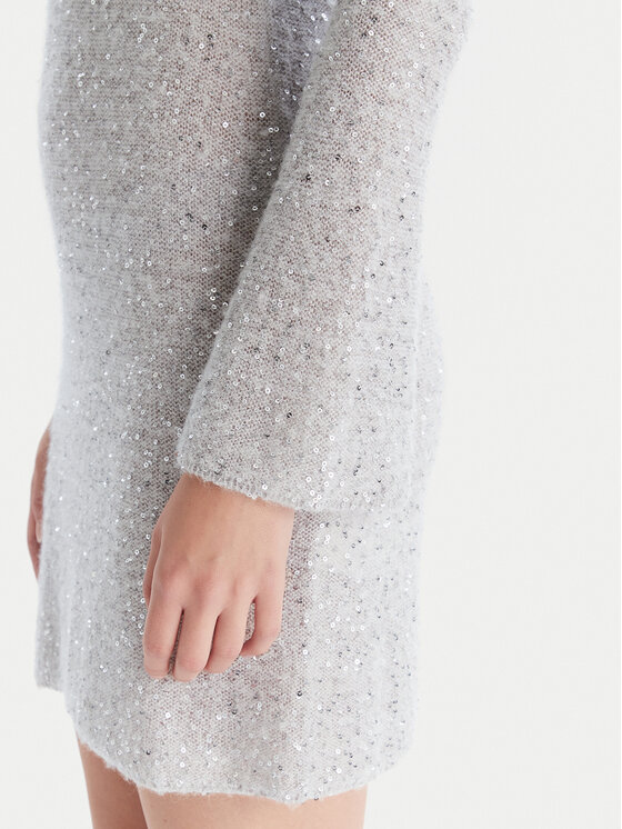 Marella Marella Strickkleid Arles 2523326042 Écru Slim Fit