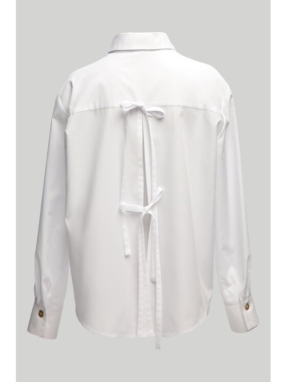 SLY SLY Bluzka 5S-107 Biały Comfortable Fit