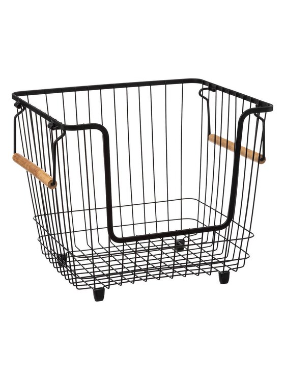 MIAhome MIAhome Koszyk metalowy na półkę 26x26,5x33 cm ARQANA Czarny