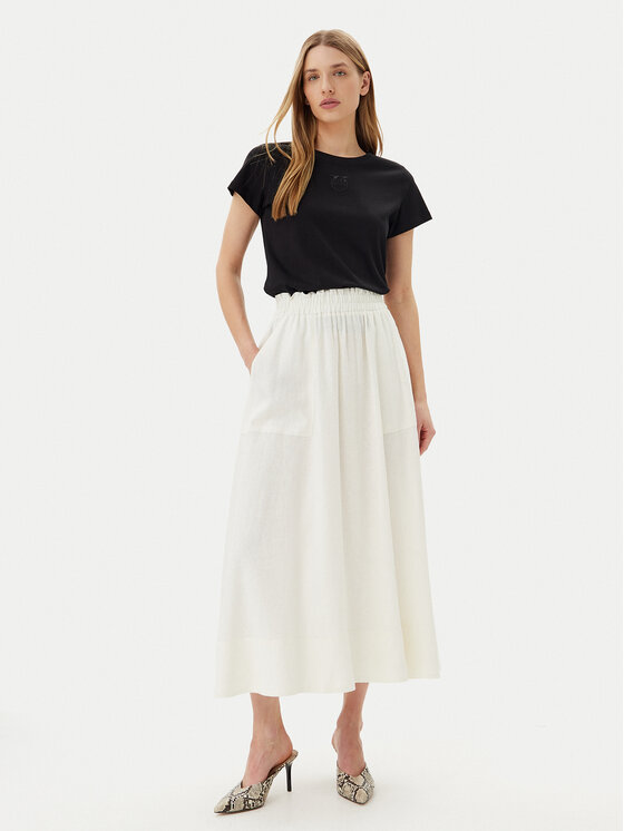 YAS YAS Maxi szoknya Flaxy 26036370 Fehér Regular Fit