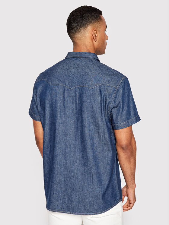 Wrangler Wrangler camicia di jeans Western W5J05K 112146126 Blu scuro Regular Fit