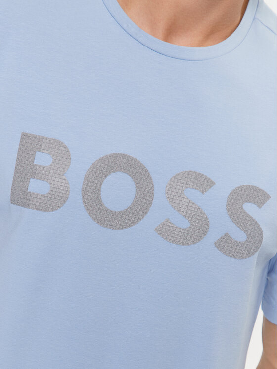 BOSS Boss Tricou Tee 8 50501195 Albastru celest Regular Fit