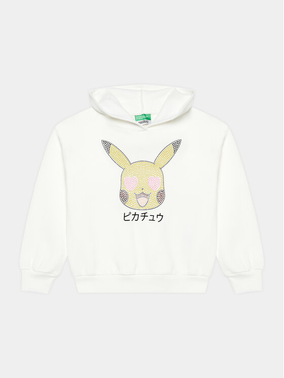 United Colors Of Benetton United Colors Of Benetton Džemperis POKEMON 3J73C203E Balta Comfort Fit