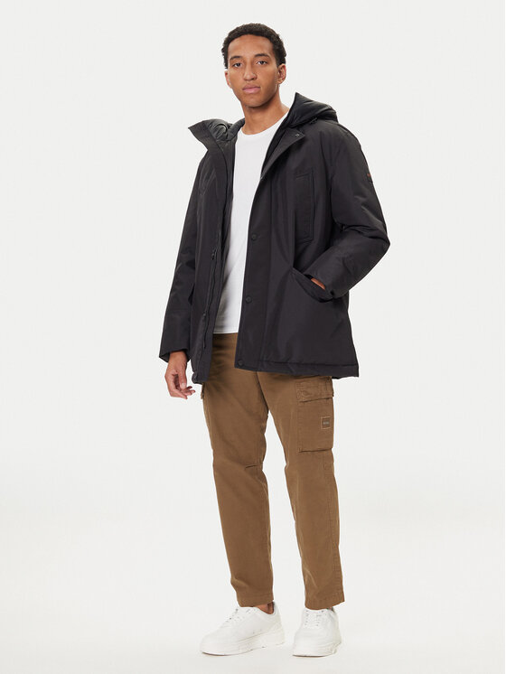 BOSS BOSS Ziemas jaka Osiass1 50547078 Melns Relaxed Fit