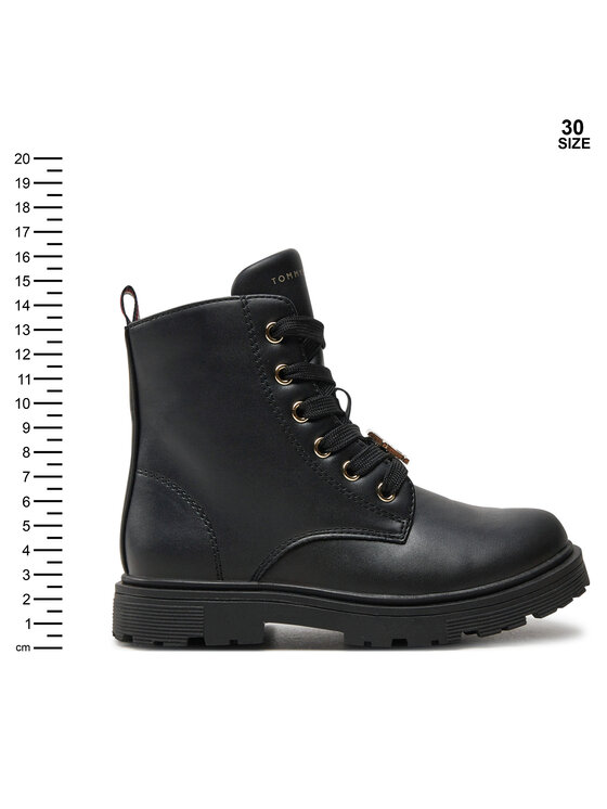 Tommy Hilfiger Tommy Hilfiger Trapery Lace-Up Bootie T1A5-33561-1351 S Czarny