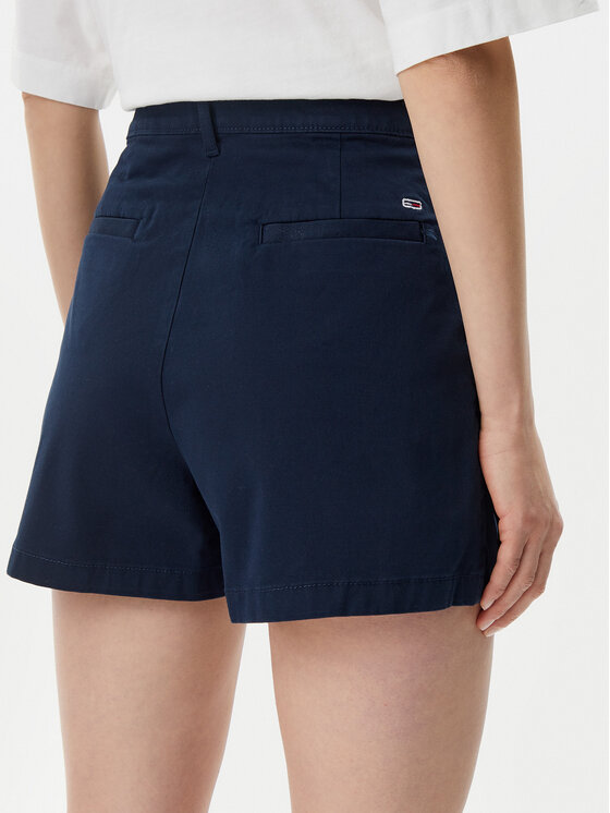 Tommy Jeans Tommy Jeans Szorty materiałowe Claire DW0DW21643 Granatowy Regular Fit