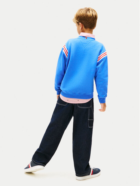 Tommy Hilfiger Tommy Hilfiger Džemperis Wavy Flag KB0KB10260 Mėlyna Regular Fit