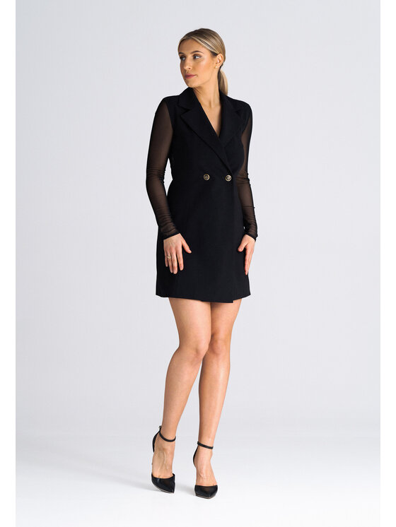 FIGL FIGL Sukienka SUKIENKA M937 Czarny Regular Fit
