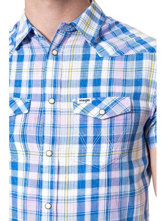 Wrangler Wrangler Camicia SS WESTERN SHIRT Bianco Regular Fit