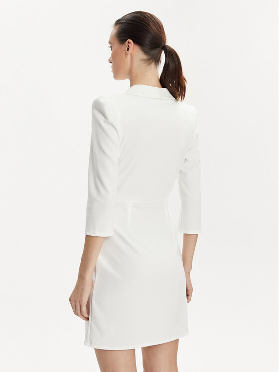 Rinascimento Rinascimento Sukienka koktajlowa CFC0019381002 Biały Regular Fit